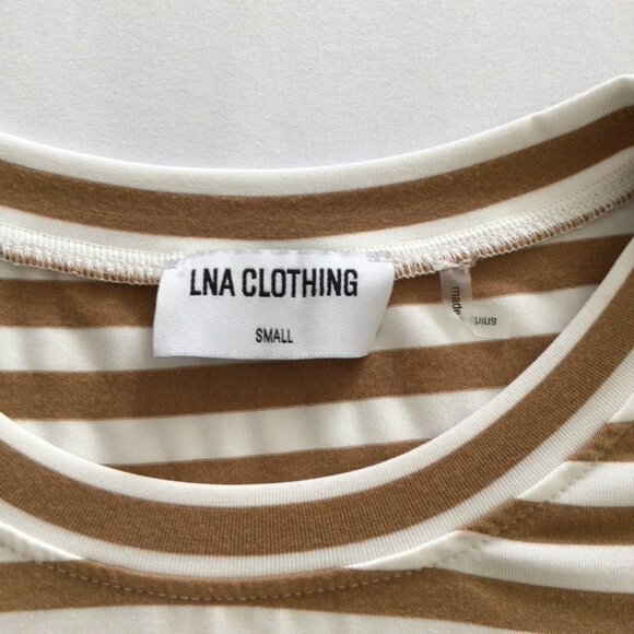 LNA Striped Boxy Tee Sz S - Picture 2 of 5